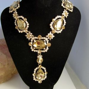 Signed Oscar de la Renta Champagne Necklace NWOT